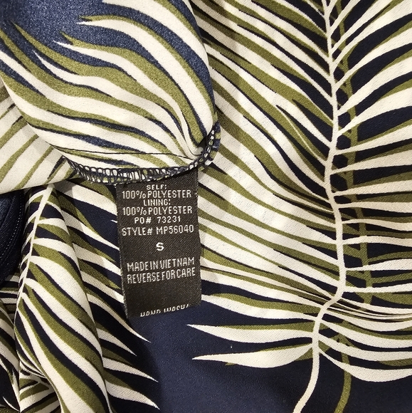 Jumpsuit Navy Blue Palm Print - Picture 7 of 7